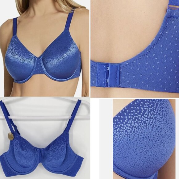 Wacoal Bra 34C 855303 Back Appeal Seamless Full Coverage 34C Clematis Blue NEW - Picture 1 of 11